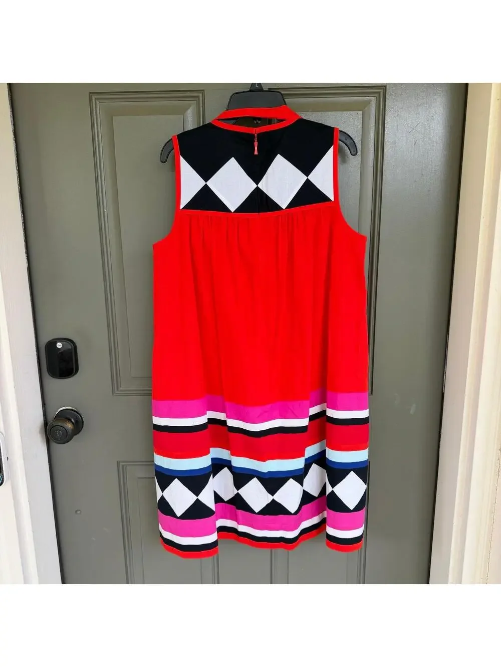 Kate Spade New York Geo Border Sleeveless Dress - Size Small